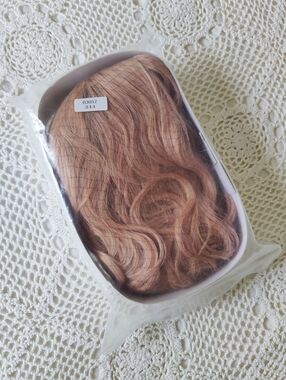 Rose Gold Short Wavy Bob Wig